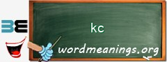 WordMeaning blackboard for kc